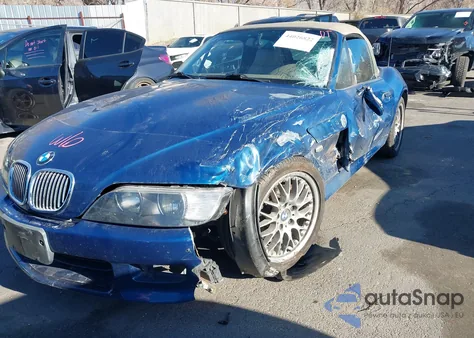 2001 BMW Z3 3.0I из США, поврежденный, VIN WBACN53491LJ55069